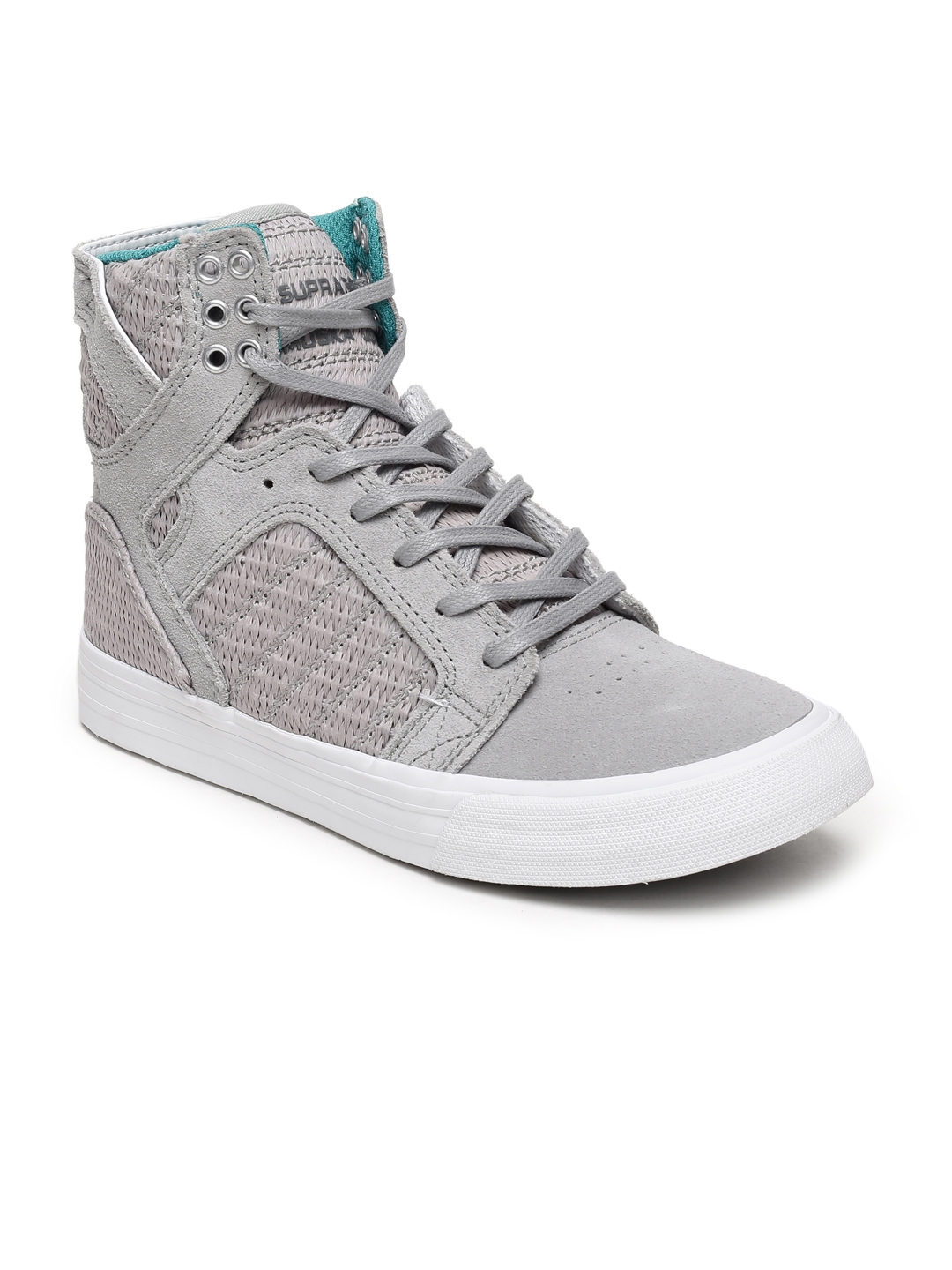 Buy Supra Women Grey Solid High Top SKYTOP Sneakers Casual Shoes