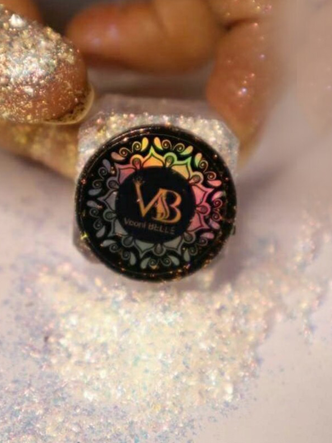 Veoni BELLE Long Wearing Multichrome Chunky Flakes Eyeshadow 5 g - Rose Gold Flakes