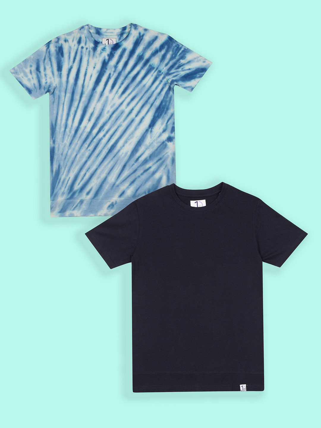 Jumping Joey Boys Pack of 2 Tie And Dye Pure Cotton Loose T-Shirt