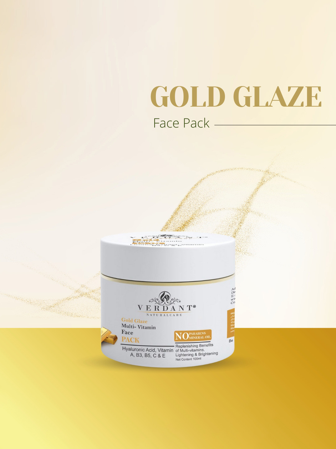 Verdant Natural Care Gold Glaze Multi-Vitamin Face Pack-100 ml