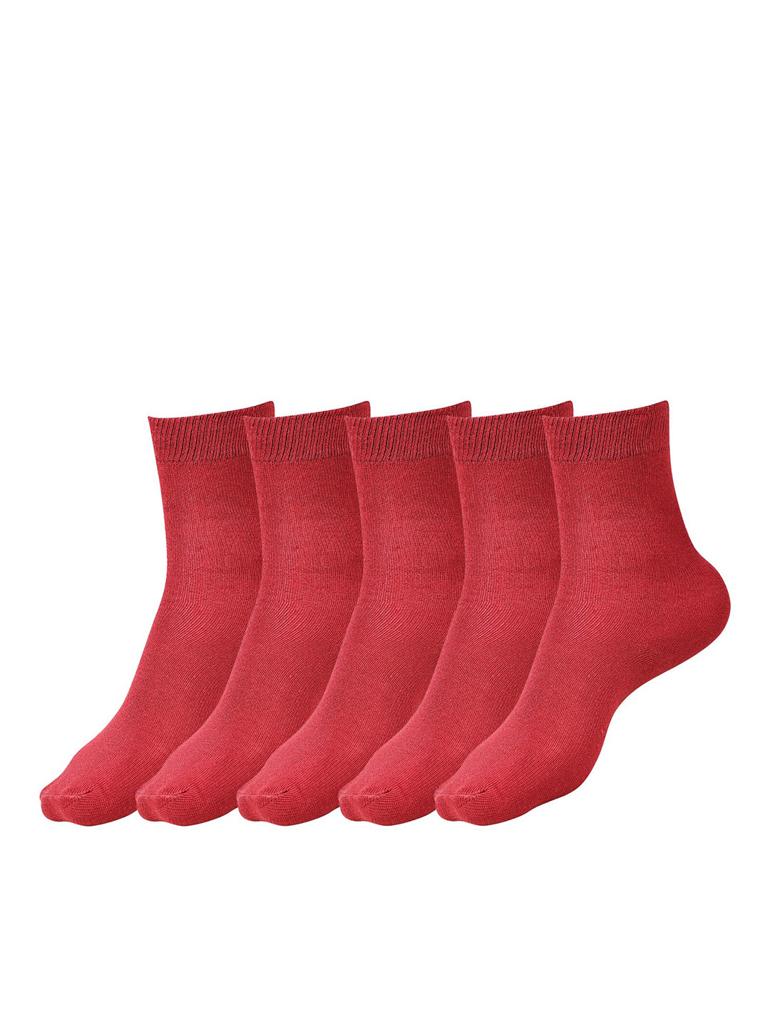 Dollar Socks Kids Pack Of 5 Cotton Calf-Length School Socks