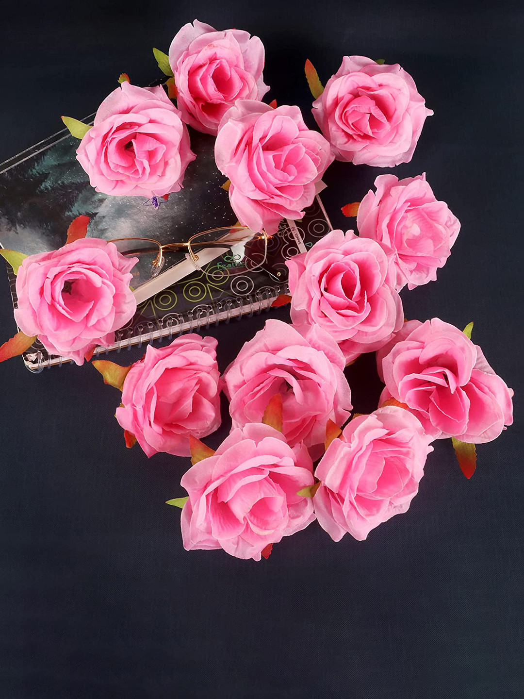 BS AMOR Pink 12 Pieces Artificial Roses