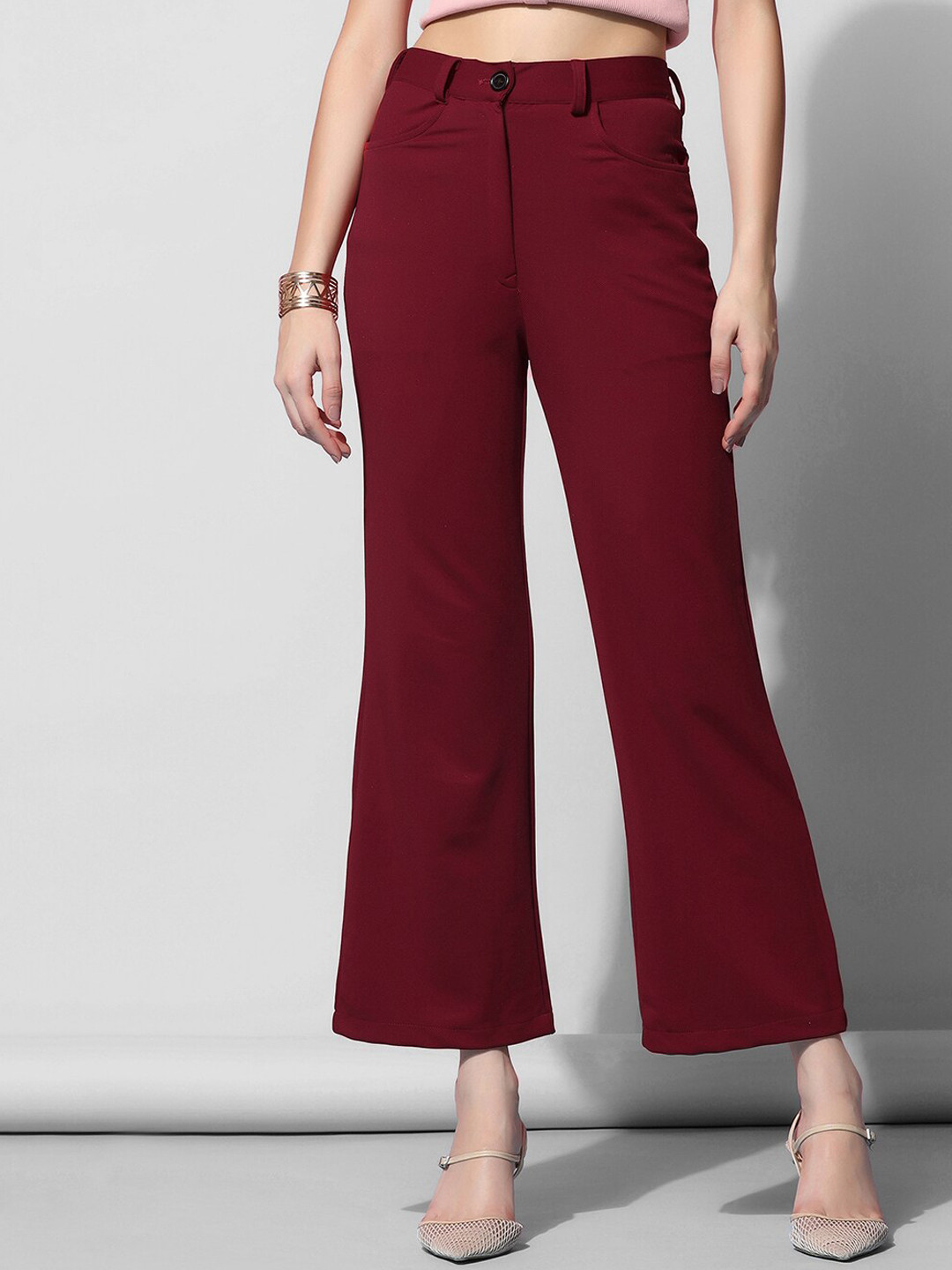 Selvia Women Mid-Rise Bootcut Trousers