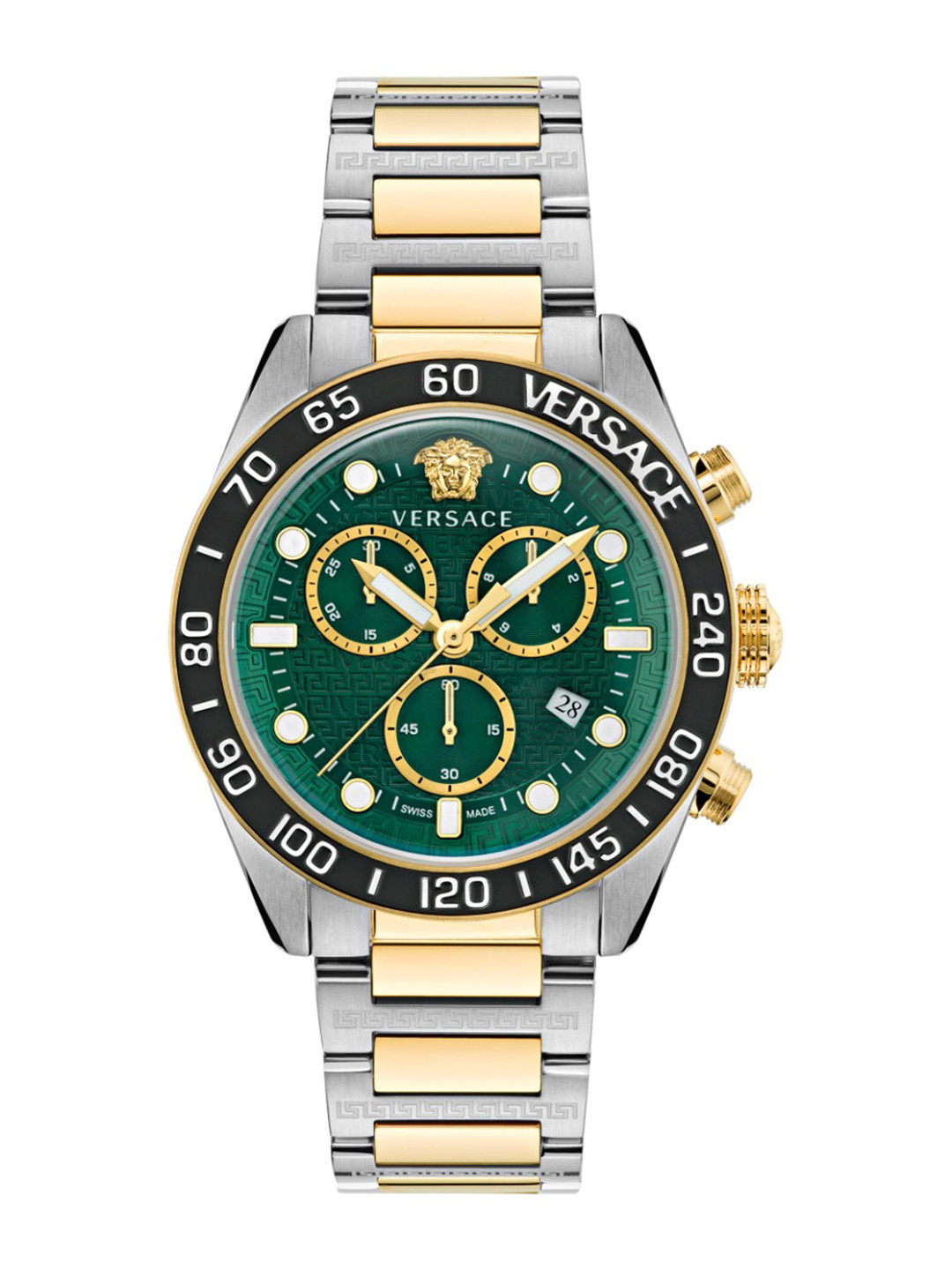 Versace Men Round Dial & Stainless Steel Straps Analogue Multifunctional Watch VE6K00423