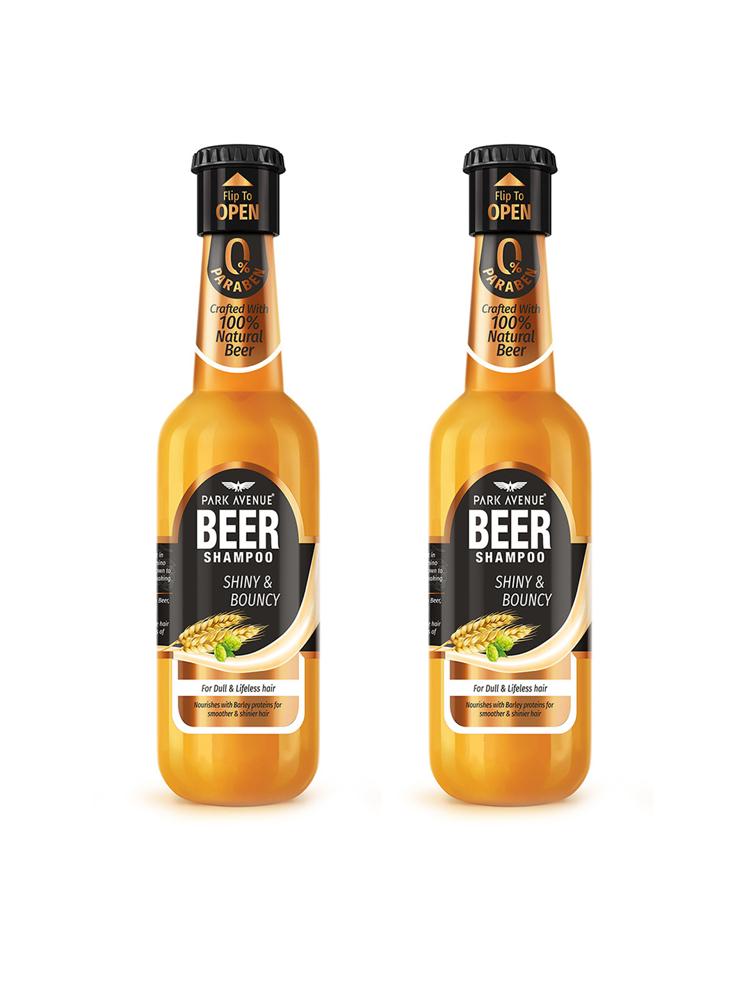 Park Avenue Set of 2 Shiny & Bouncy Beer Shampoo - 180 ml Each