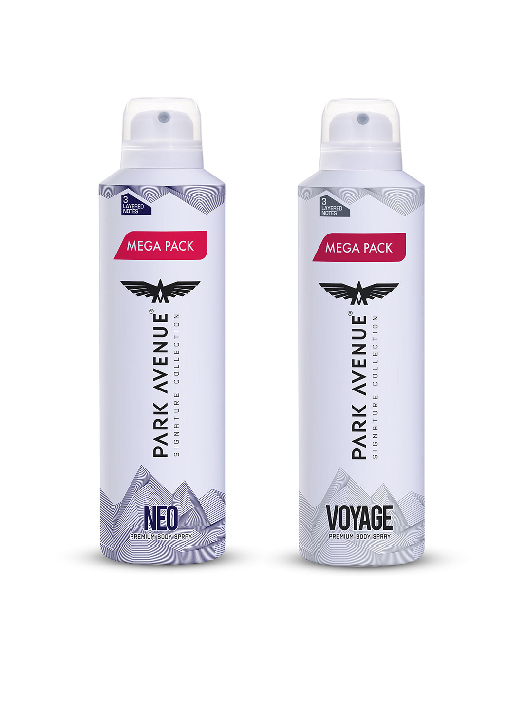 Park Avenue Men Set of 2 Signature Collection Premium Deodorant 220ml each - Voyage & Neo