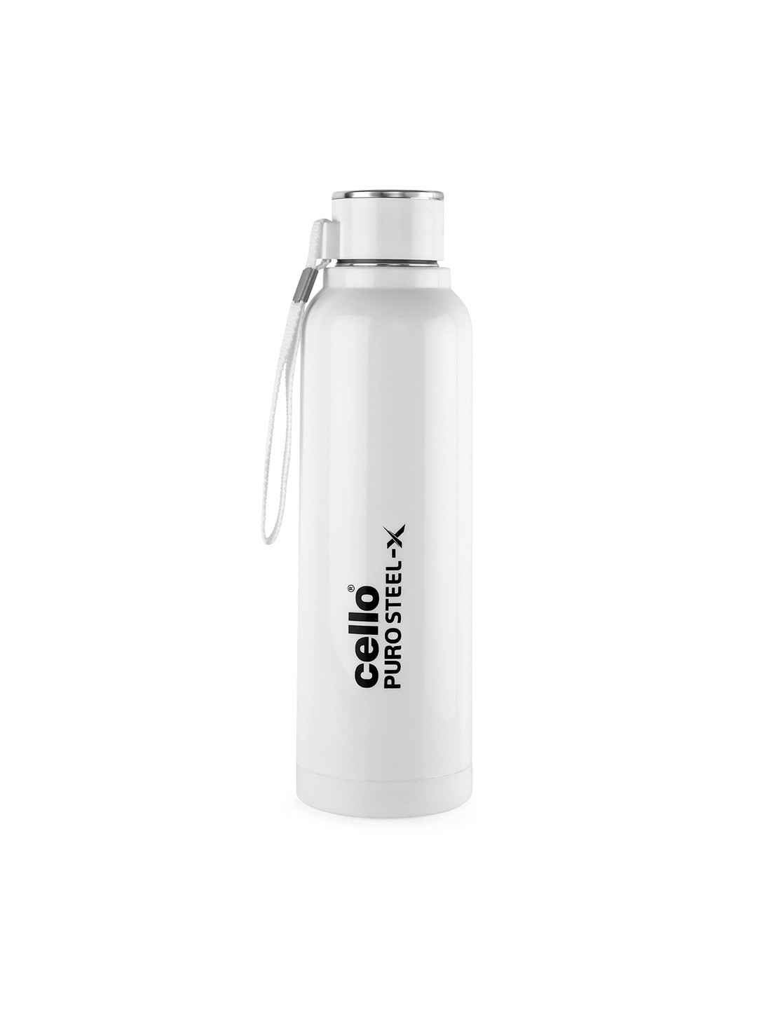 Cello Puro Steel-X Benz 900 White Inner Stainless Steel Water Bottle-650ml