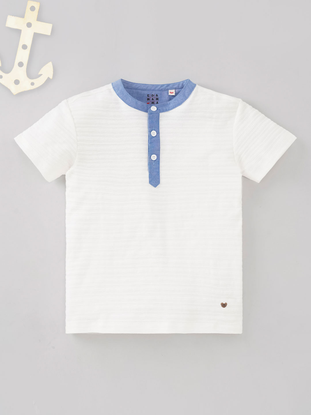 Ed-a-Mamma Boys Henley Neck Cotton Casual T-shirt