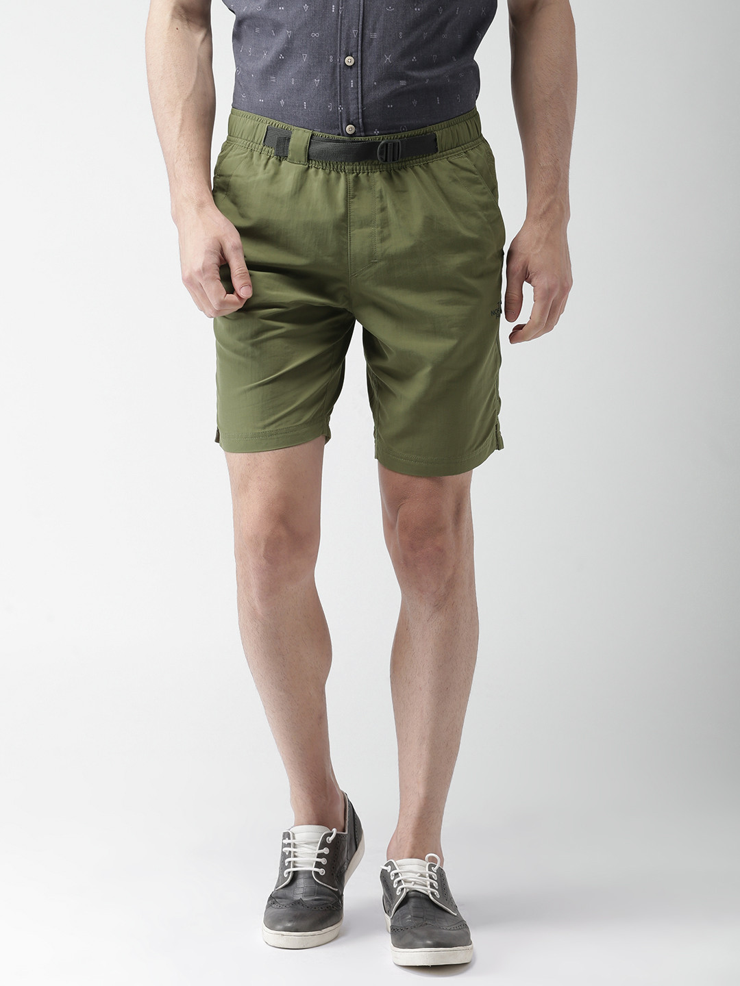 green north face shorts