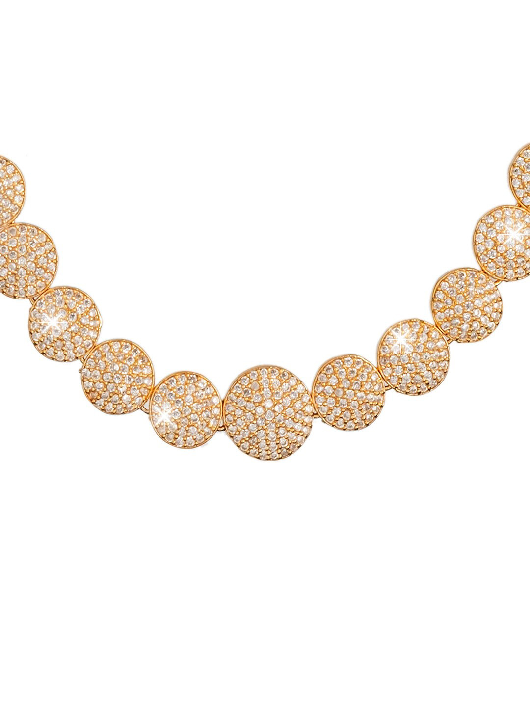 Shining Jewel - By Shivansh Rose Gold-Plated Necklace & Earrings Set