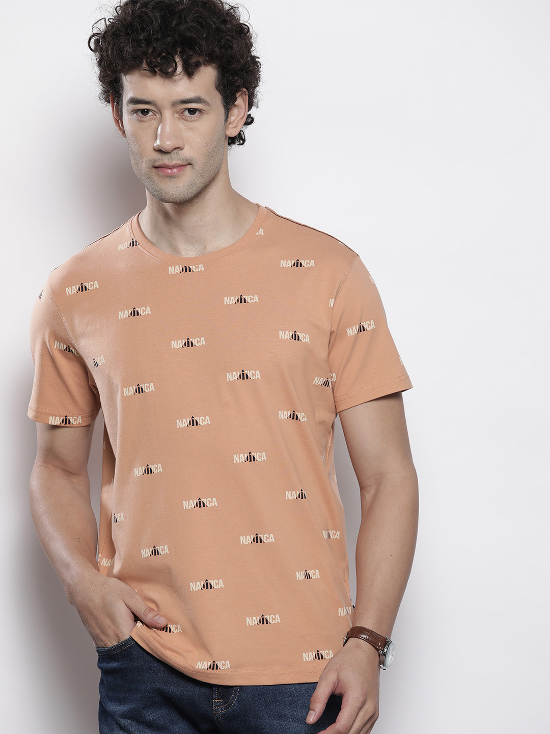 Nautica Brand Logo Printed T-shirt