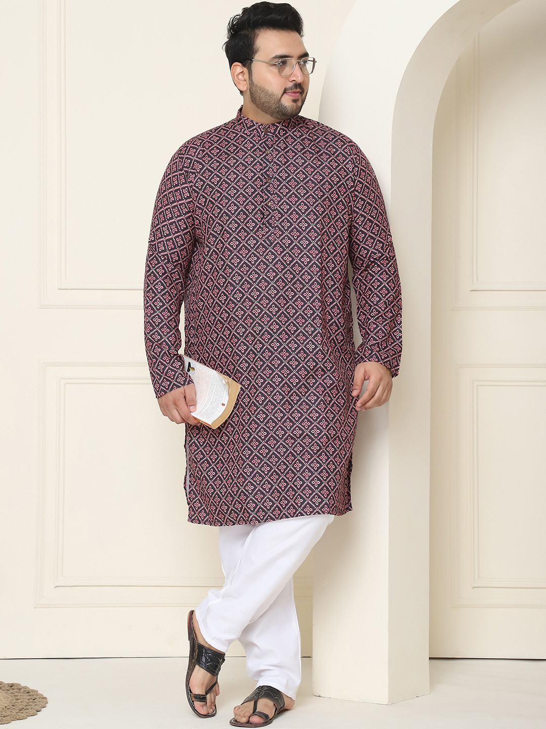 SOJANYA PLUS Bandhani Printed Regular Pure Cotton Kurta with Pyjamas