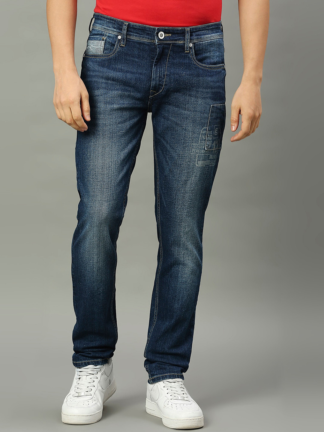 ROCKING SWAMY Men Slim Fit Light Fade Stretchable Jeans