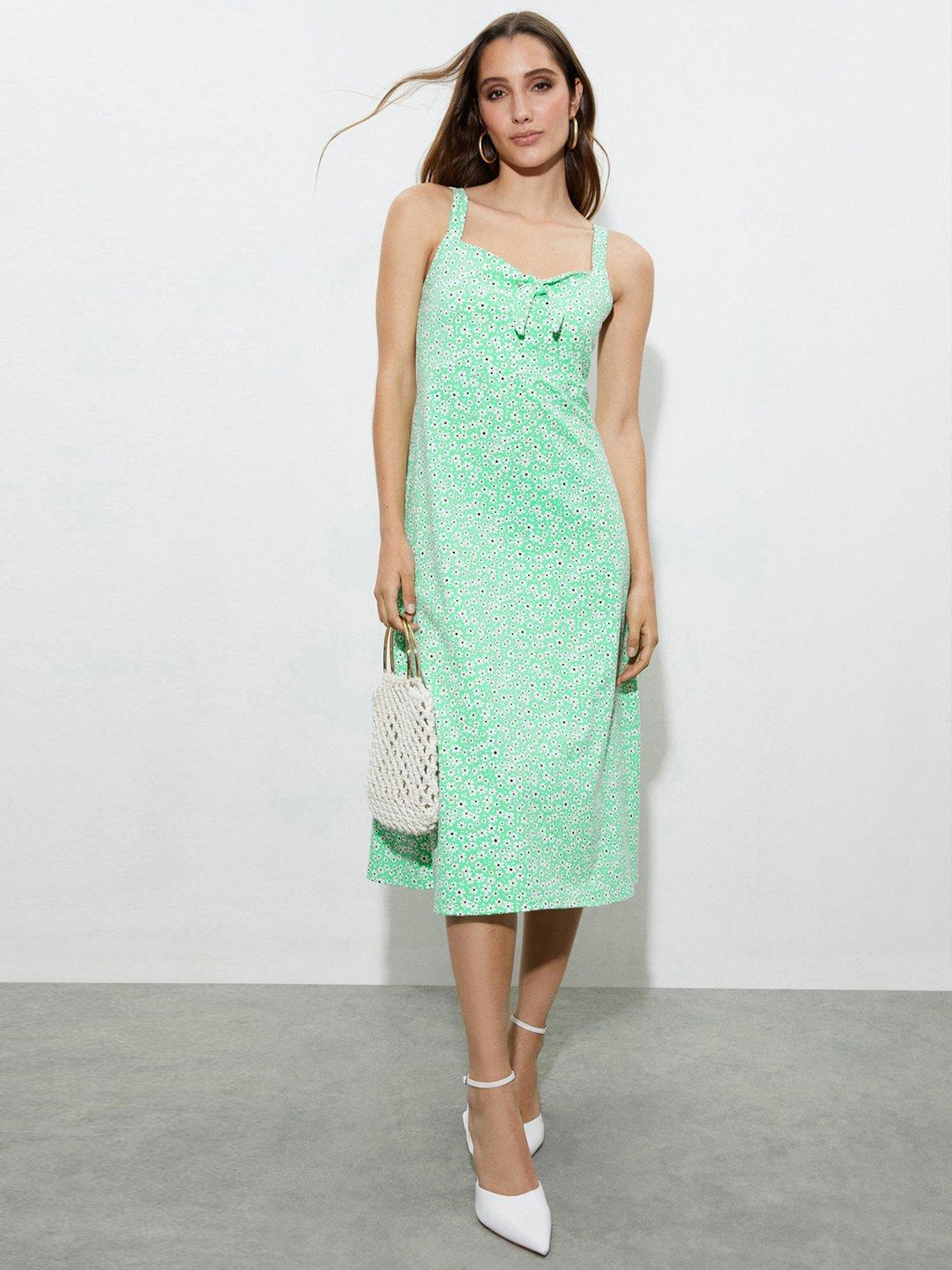 Dorothy perkins green floral dress online