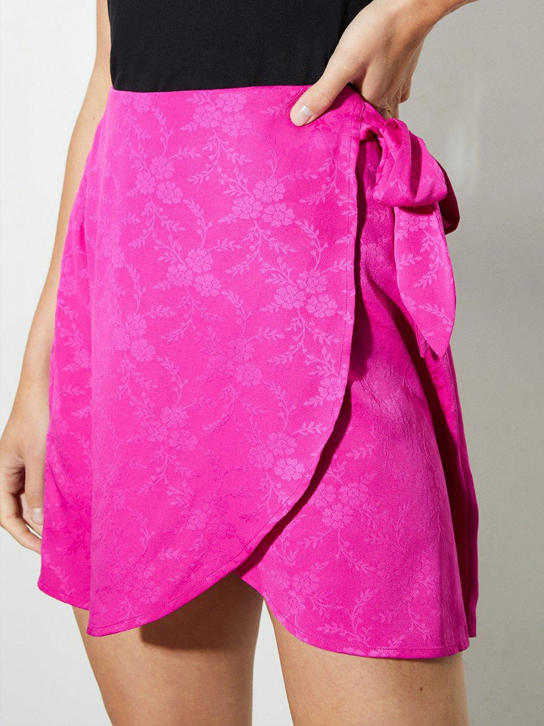 Buy DOROTHY PERKINS Floral Jacquard Mini Wrap Skirt Skirts for