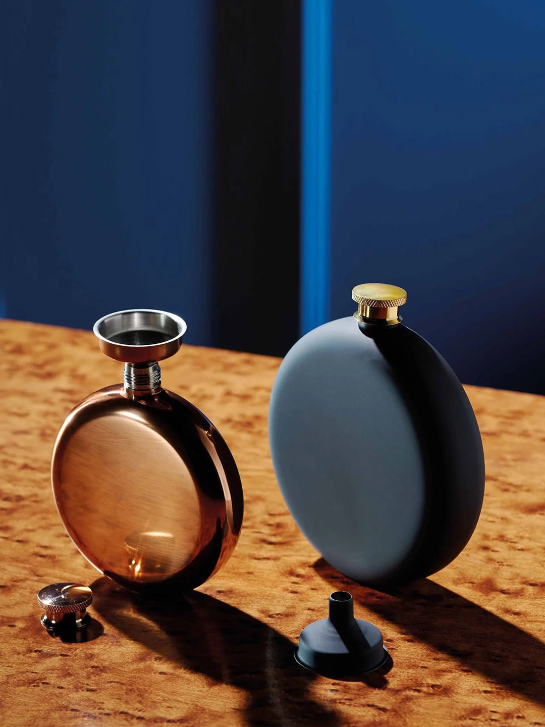 BarCraft Black Stainless Steel Soft Touch Hip Flask 350ml