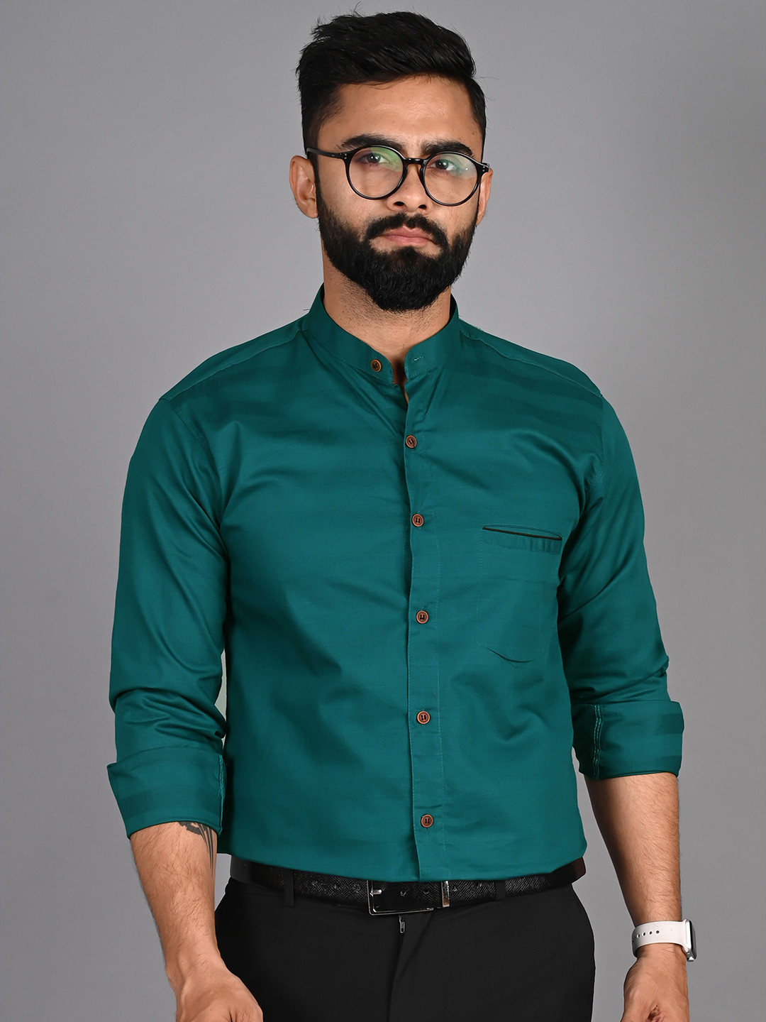 FUBAR Modern Horizontal Stripes Cotton Casual Shirt