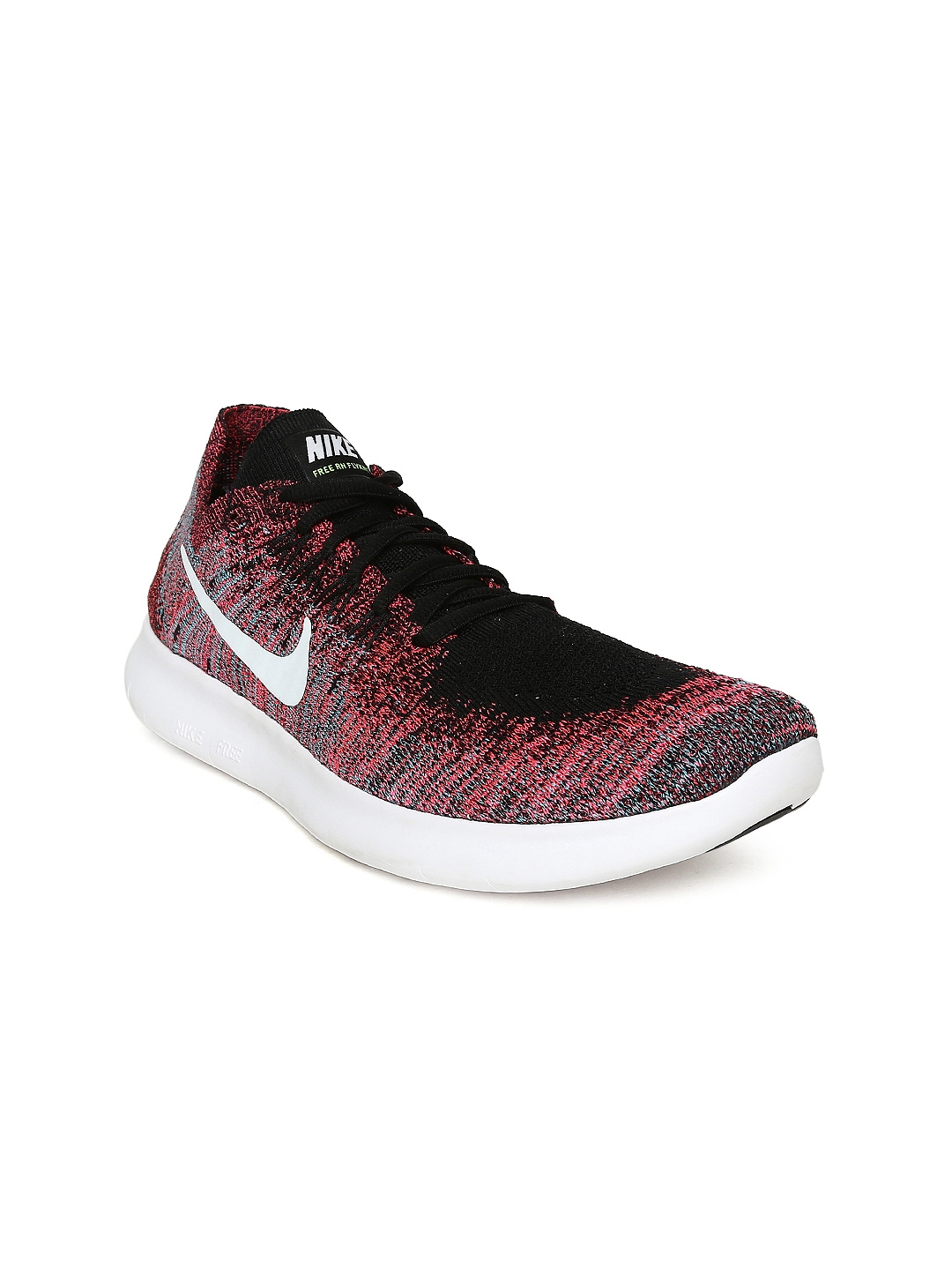Nike Women Grey Pink FREE RN FLYKNIT 2017 Running Shoes
