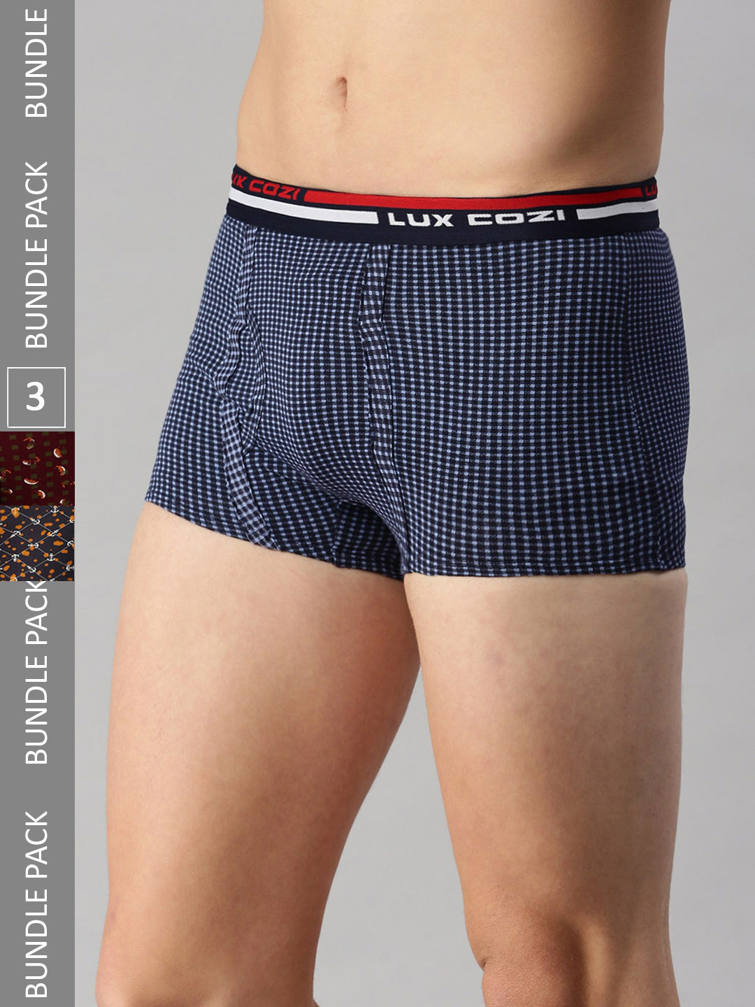 Lux Cozi Men Pack Of 3 Assorted Cotton Trunks COZI_BIGSHOT_SL_PRINT_OE_AST4_3PC