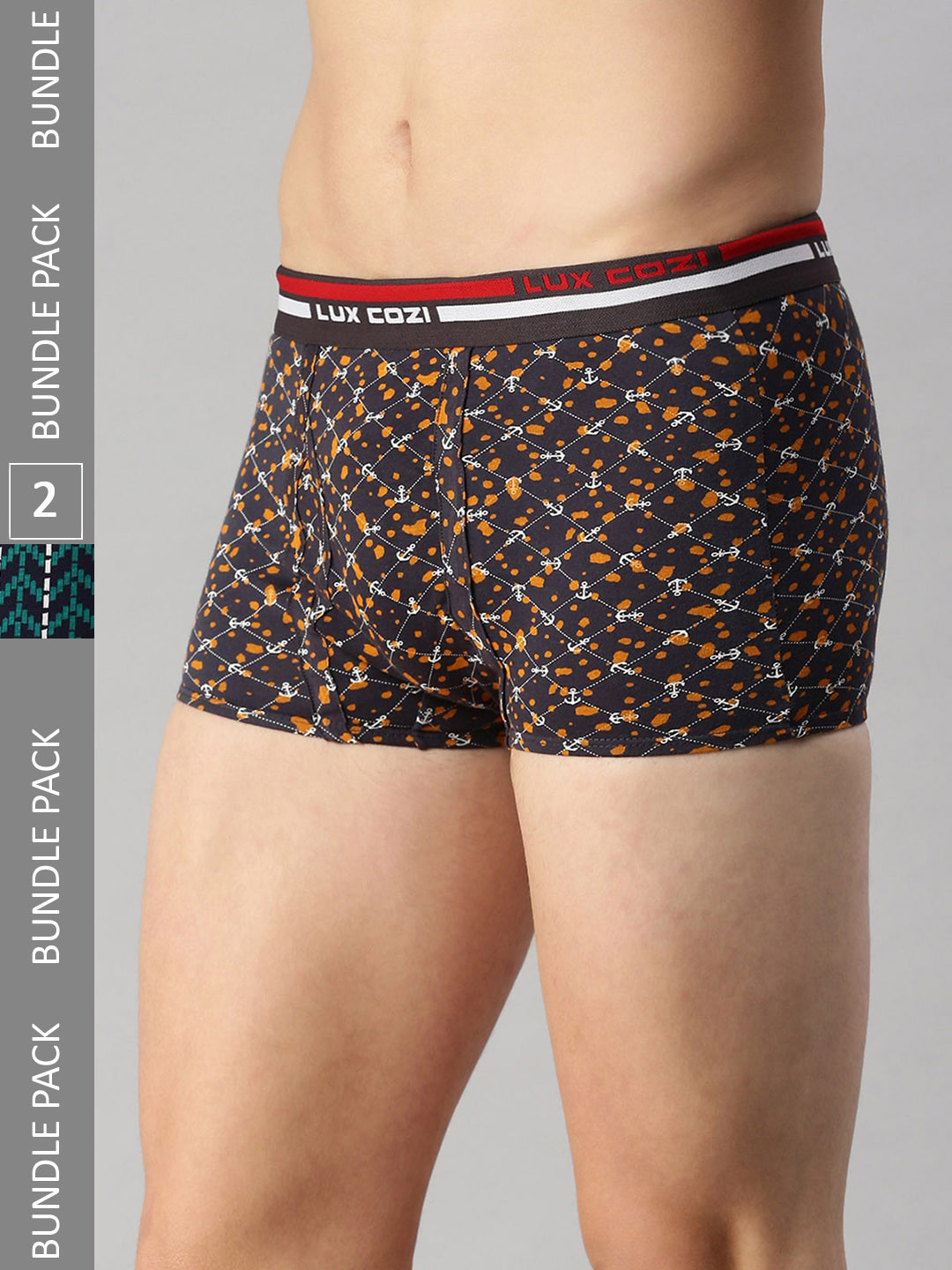 Lux Cozi Men Pack Of 2 Assorted Cotton Trunks COZI_BIGSHOT_SL_PRINT_OE_AST1_2PC