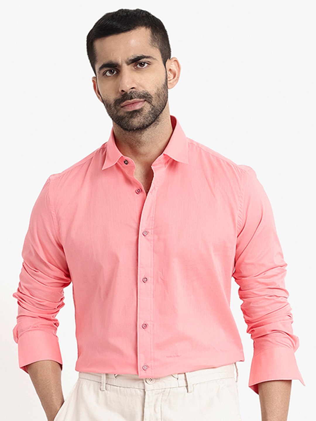 RARE RABBIT Men Fullslee Slim Fit Cotton Shirt