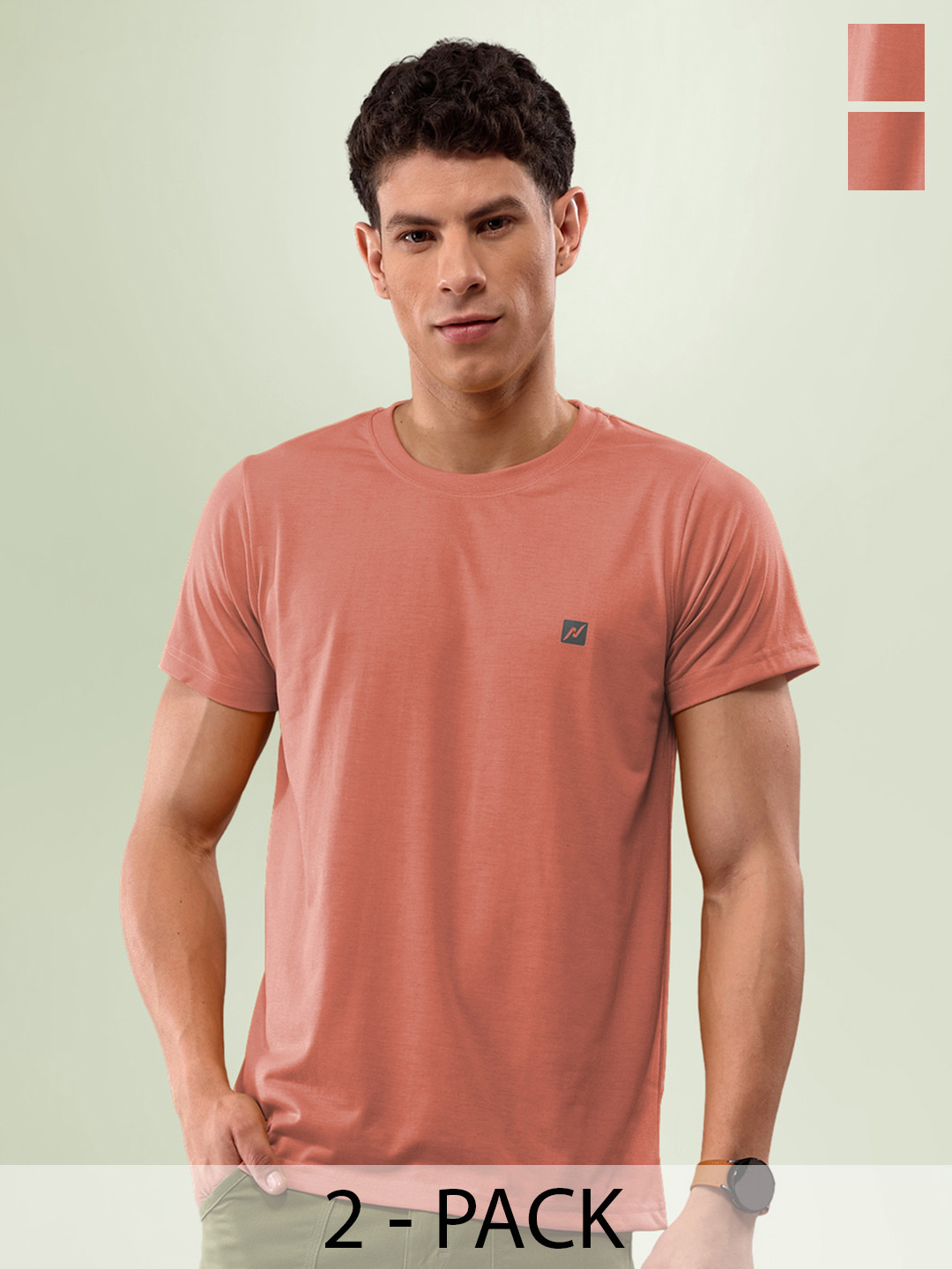 LUX NITRO Pack Of 2 Round Neck Lounge Tshirt