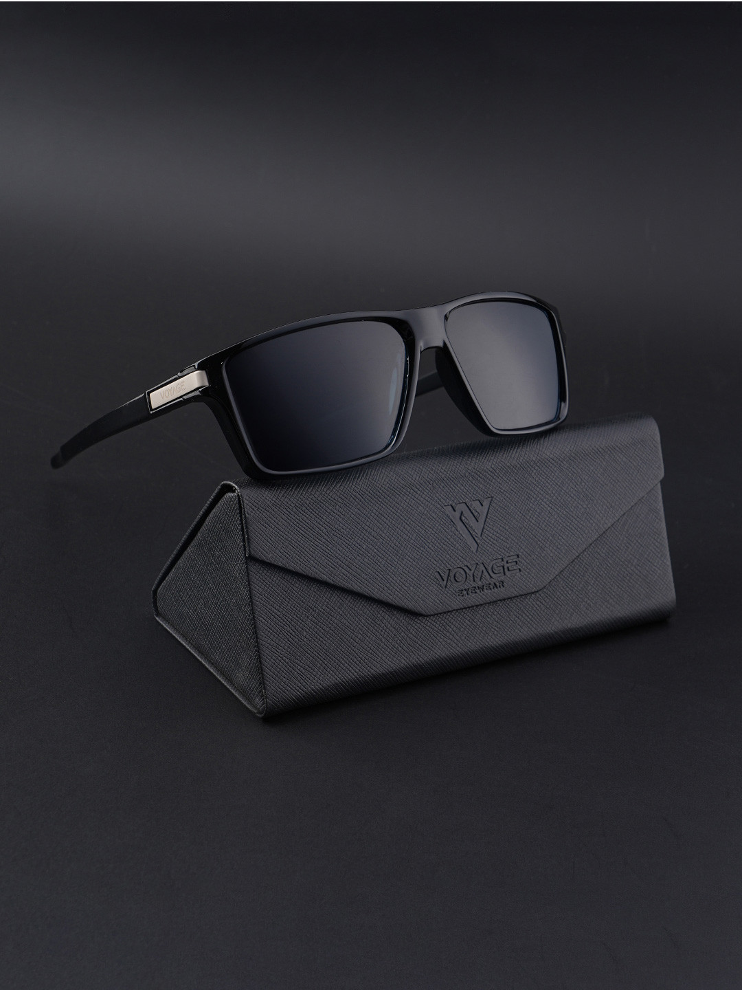 Voyage Polarised And UV Protected Lens Full Rim Wayfarer Sunglasses 1021MG3968Z