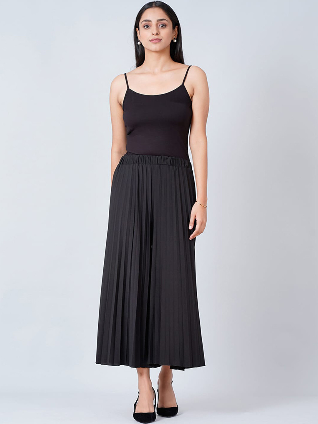 First Resort by Ramola Bachchan Relaxed Wide Leg Pleated Palazzo