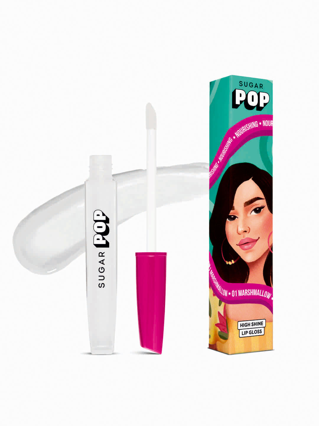 SUGAR POP High Shine Lip Gloss Enriched with Vitamin E 3.5 ml - Marshmallow 01