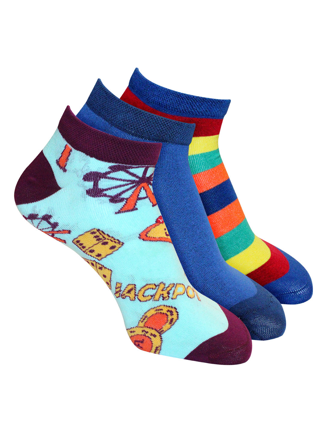 Man Arden Men Pack Of 3 Anti Odour The  Vintage Crew Designer Edition Ankle Length Socks