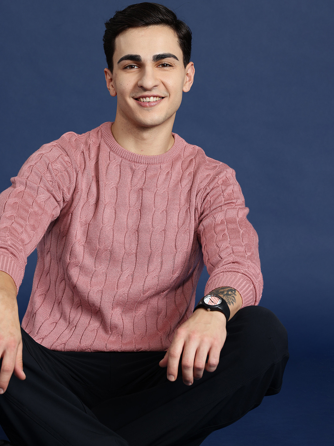 Mast & Harbour Cable Knit Pullover