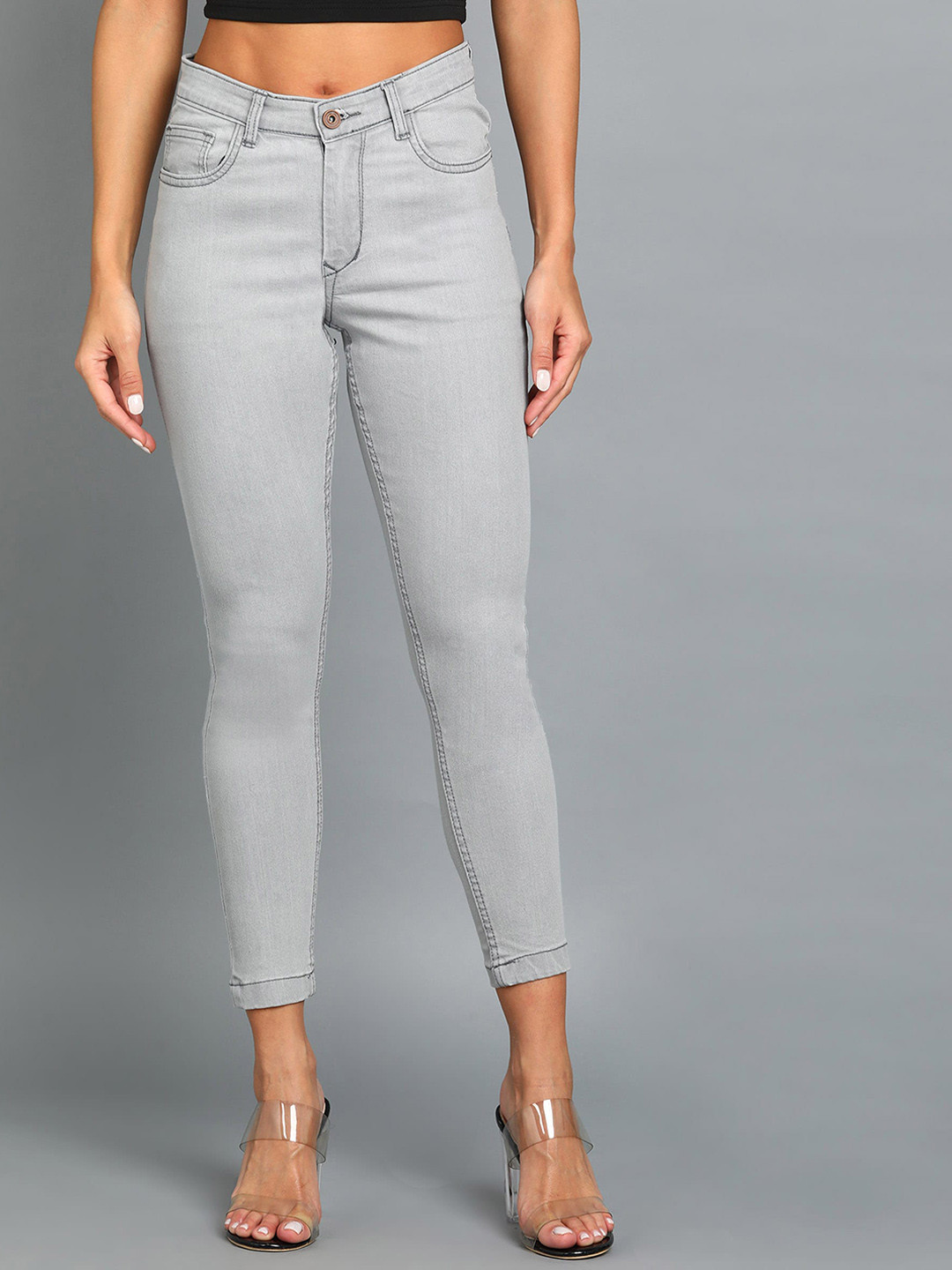 Urbano Fashion Women Skinny Fit Stretchable Cropped Jeans