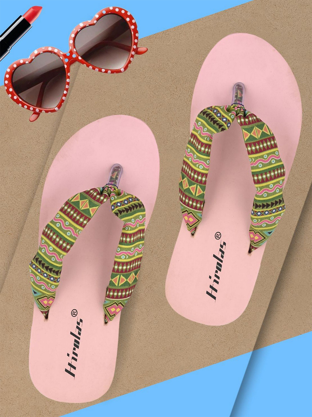 HIROLAS Women Printed Thong Flip-Flops