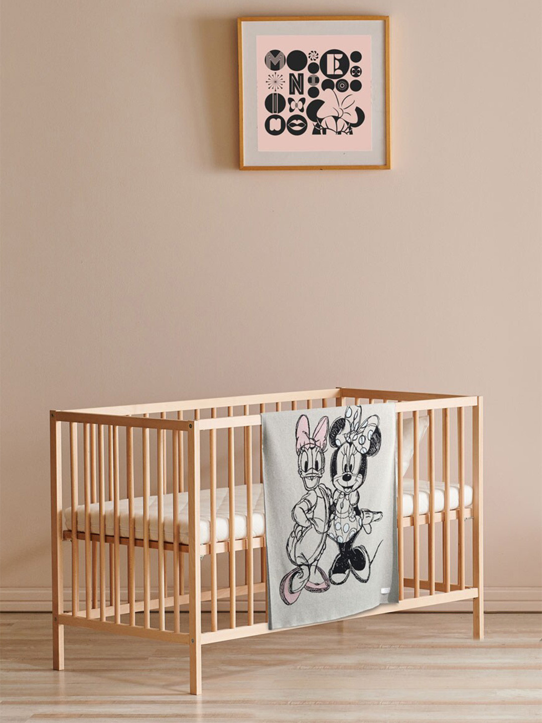 Pluchi Grey Melange & Black AC Room Cotton 350 GSM Single Bed Blanket