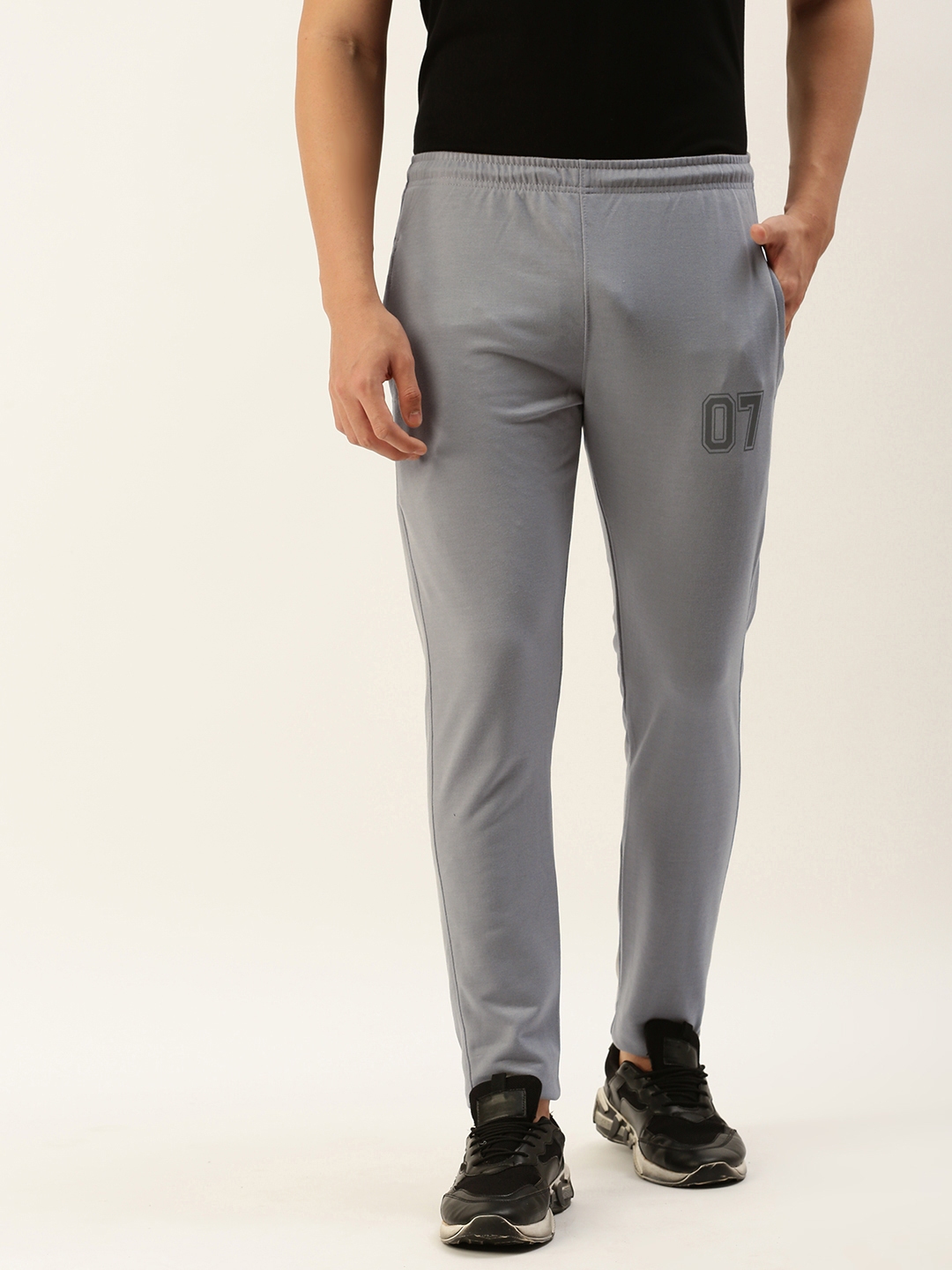 Sports52 wear Men Slim Fit Varsity Printed Cotton Track Pants