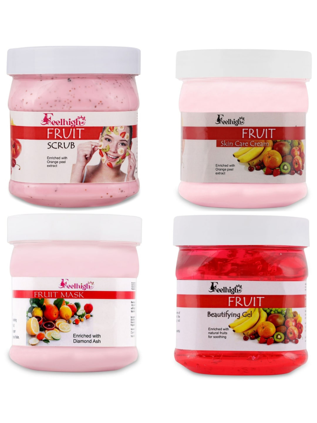 FEELHIGH Set Of 4 Mixfruit Facial Kit-500 ml Each