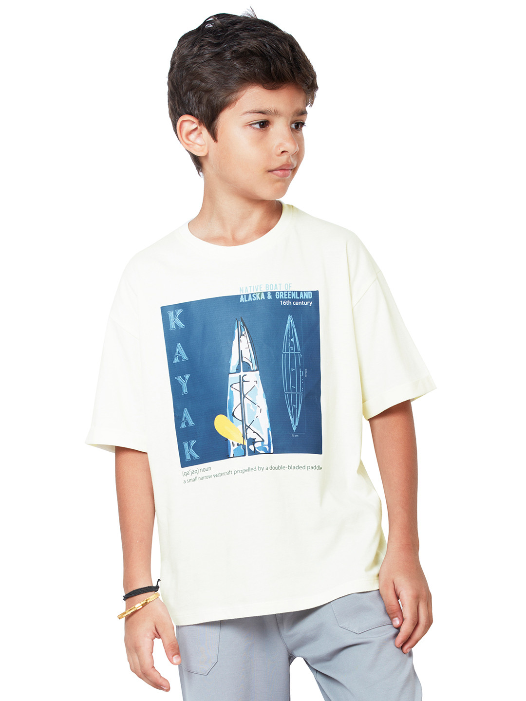 My Milestones Boys Graphic Printed Round Neck Cotton T-shirt