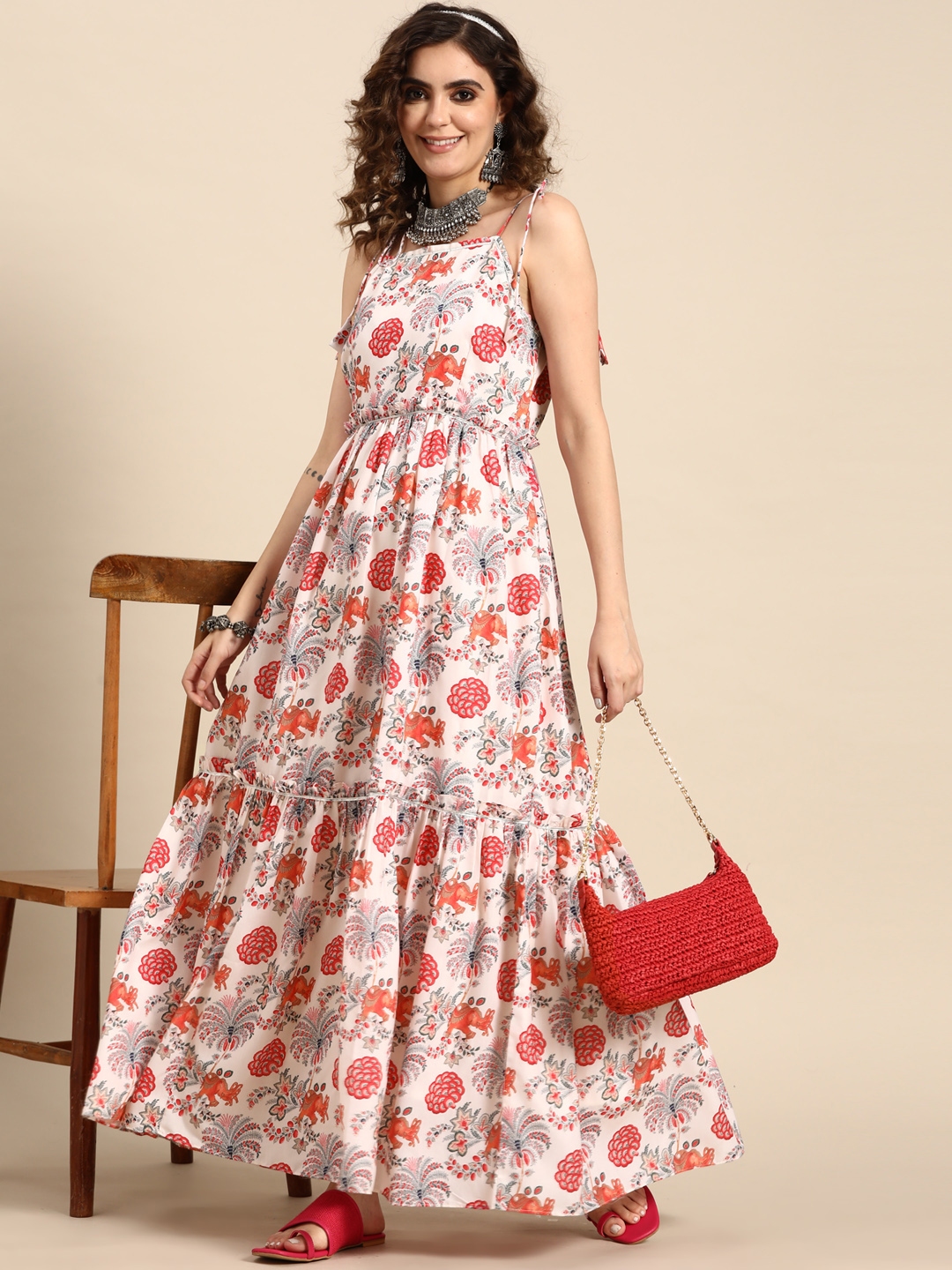 Fit and flare maxi dress on sale