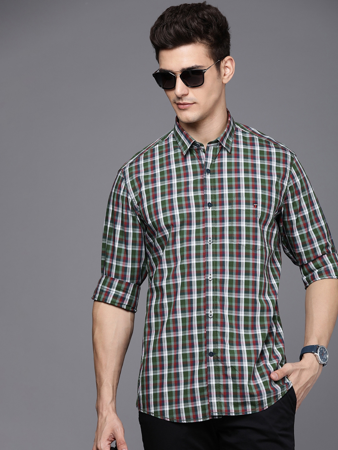 Louis Philippe Sport Checked Shirts - Buy Louis Philippe Sport Checked  Shirts online in India