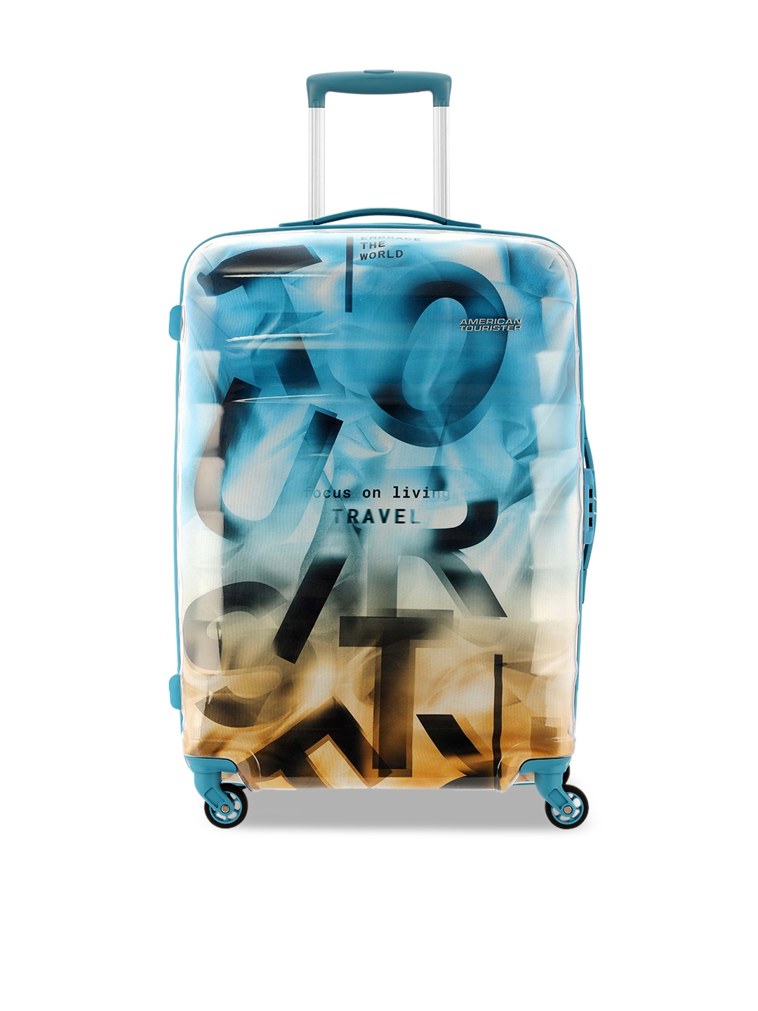 Buy Uppercase Topo Blue Printed Soft Small Luggage Cabin Trolley