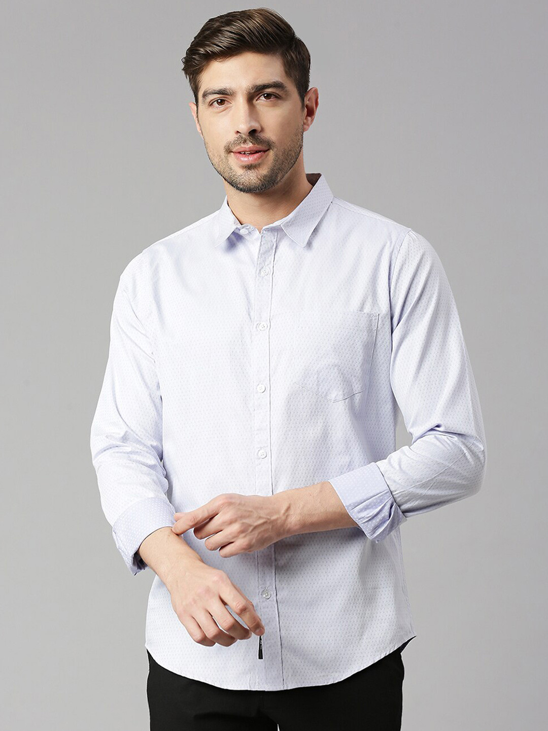 Thomas Scott Spread Collar Classic Slim Fit Pure Cotton Casual Shirt