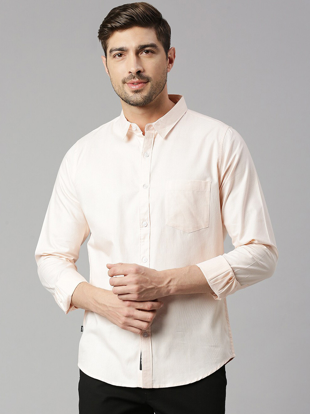 Thomas Scott Spread Collar Classic Slim Fit Pure Cotton Casual Shirt