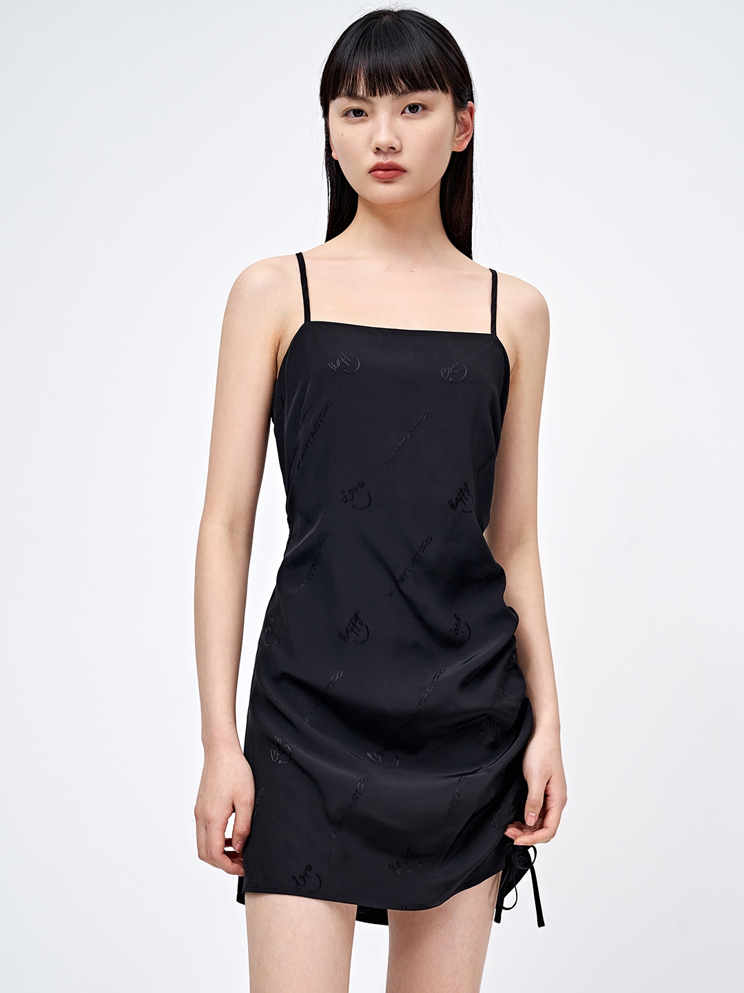 Urban Revivo mini cami slip dress in black