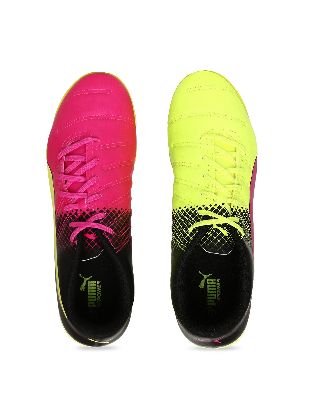 puma pink fluorescent green shoes,Free 