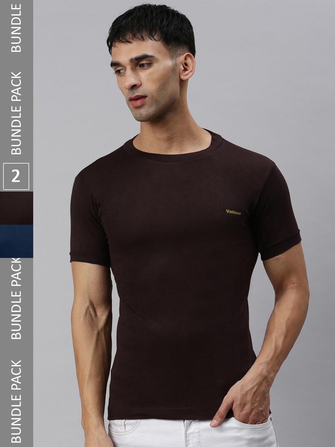 Lux Cozi Pack Of 2 Slim Fit Cotton T-shirts