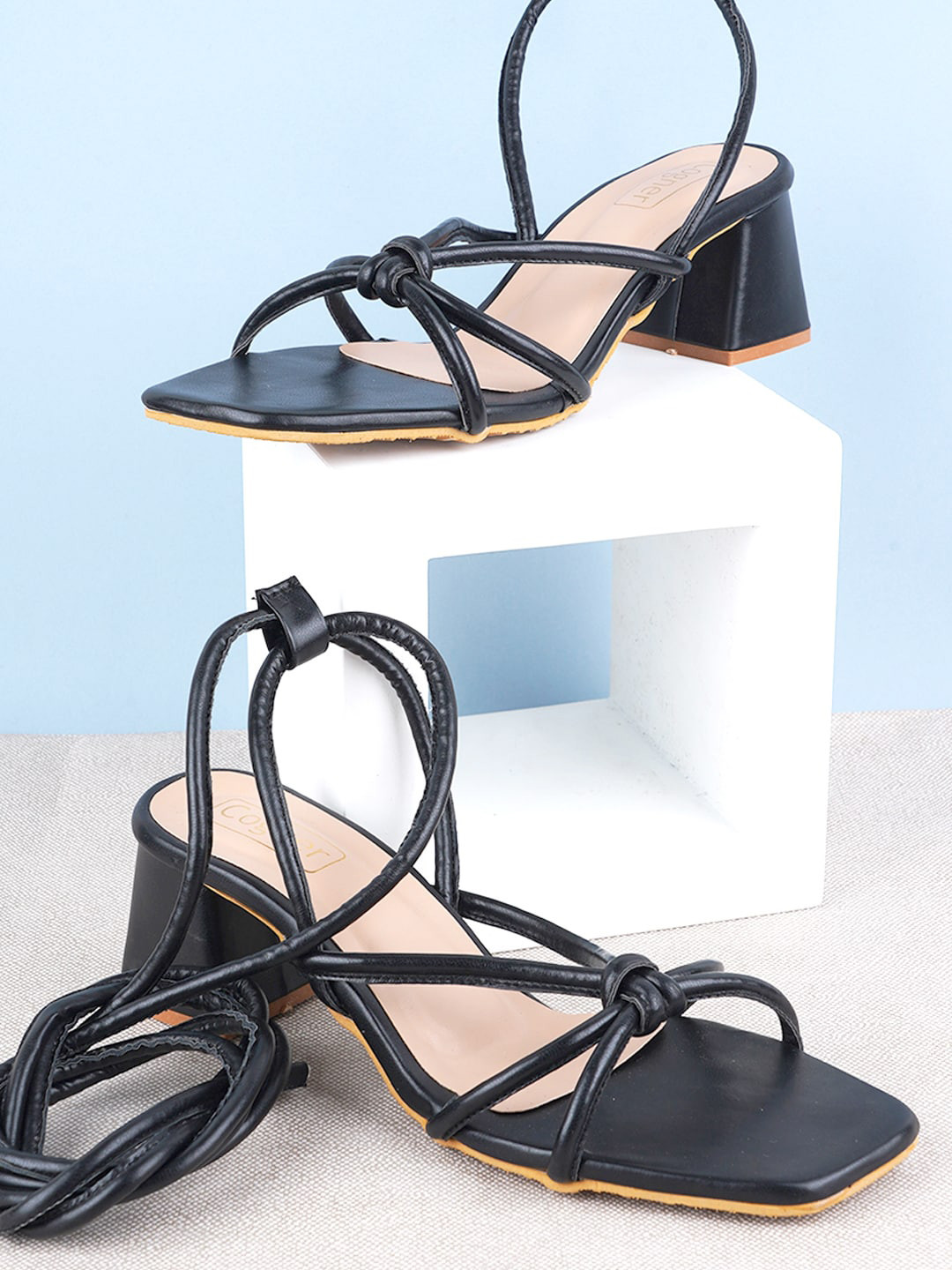 Cogner Strappy Block Heel Gladiators