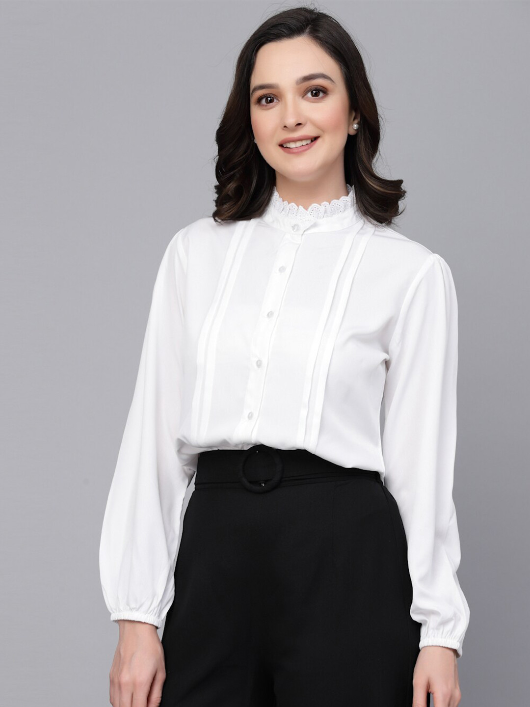 Style Quotient Smart Regular Fit Pleated Semi-formal Shirt