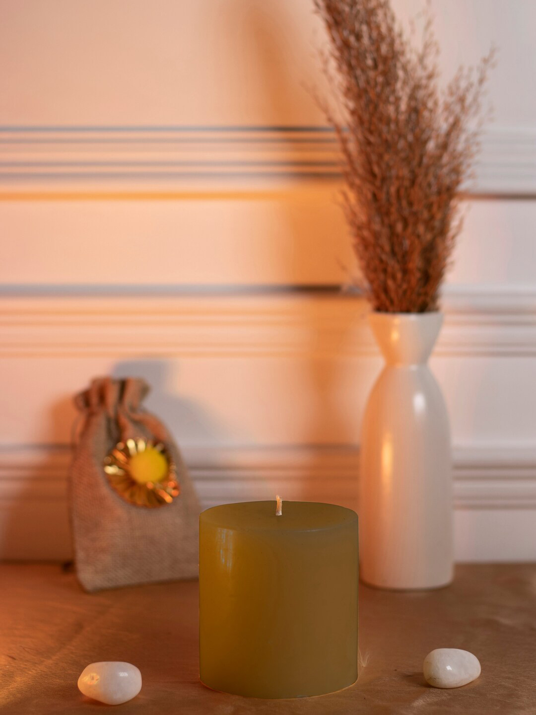 Dhrohar Arabian Mystique Scented 1 Wick OUD Solid Geometric Regular Pillar Candles