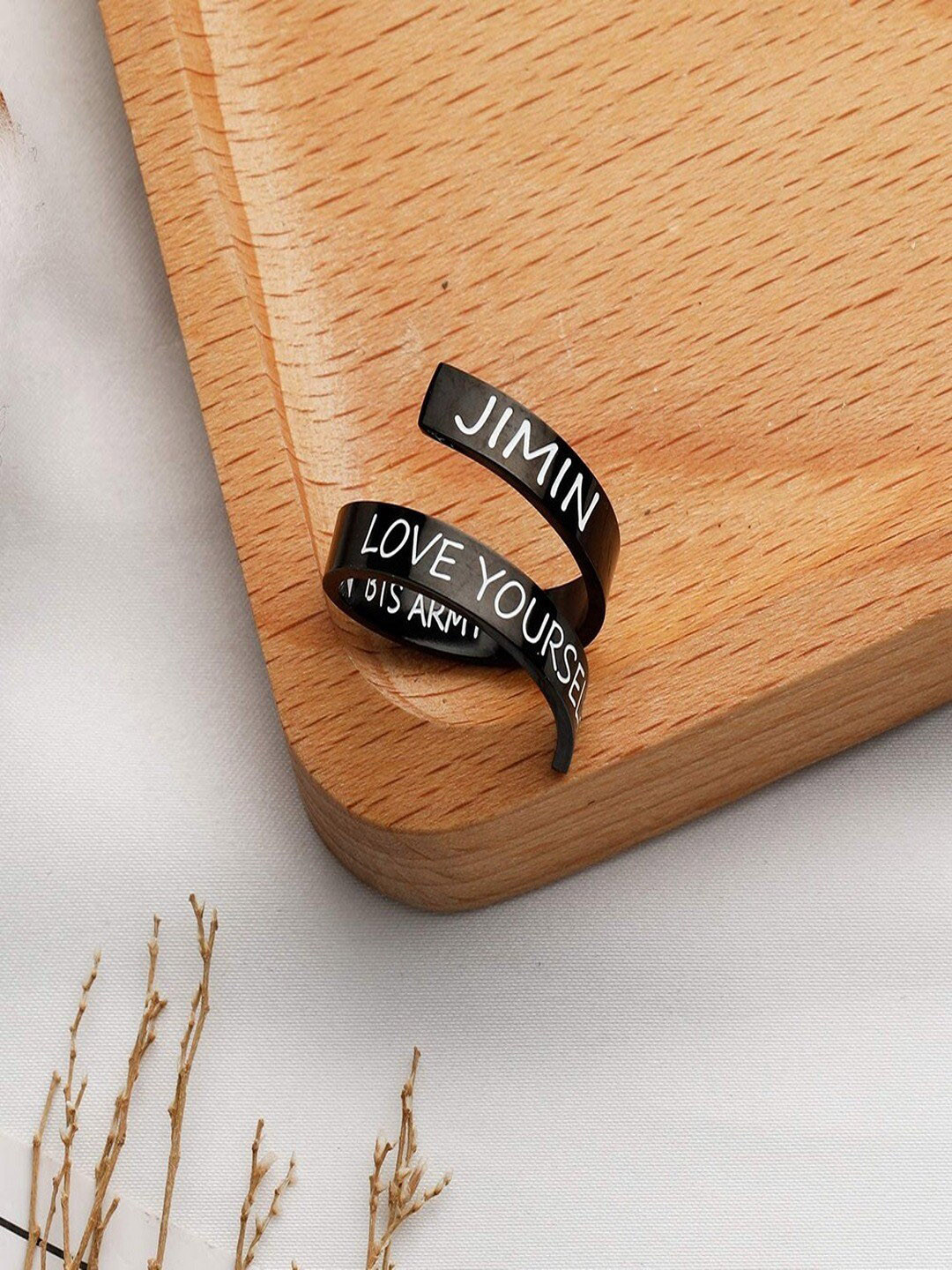 UNIVERSITY TRENDZ Love Yourself Zig-Zag Shaped Adjustable Finger Ring