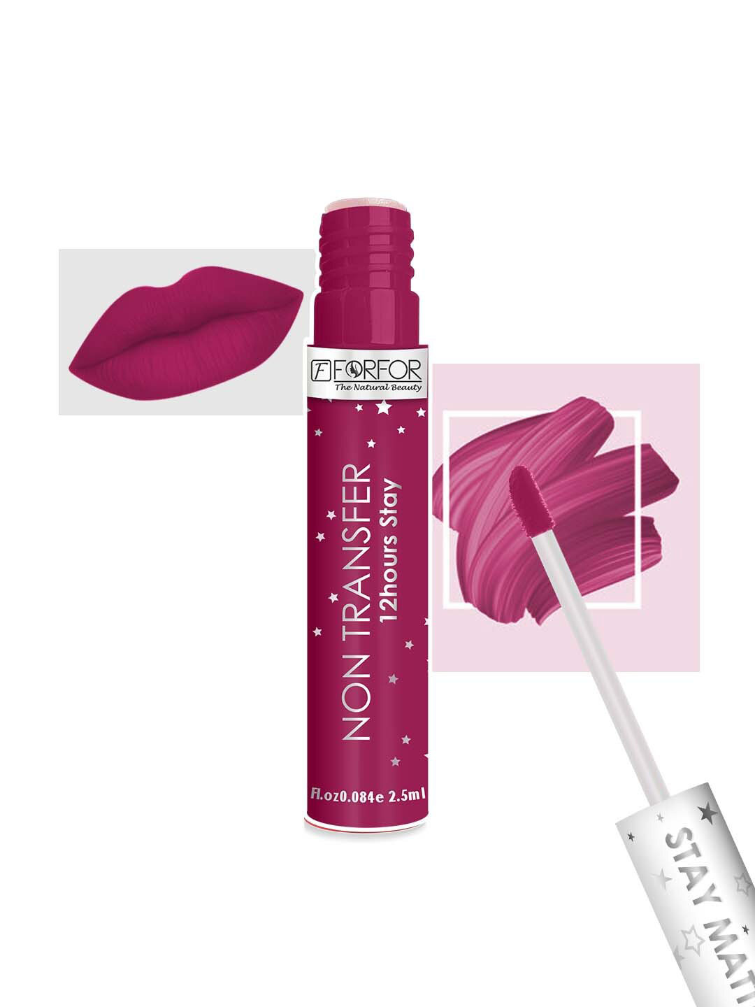 FORFOR Stay Matte Waterproof Non Transfer Liquid Lipstick 2.5ml - Berry Magenta 110